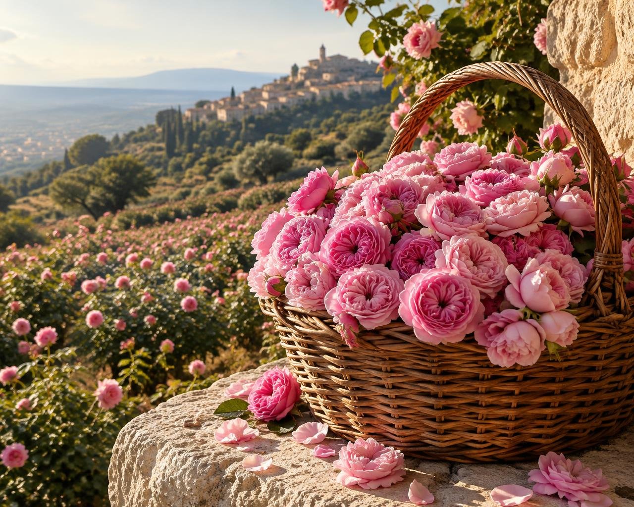 Les roses de mai dans le pays de Grasse